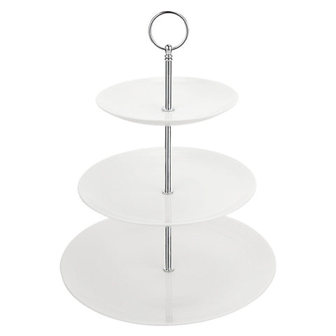 John Lewis Croft Collection Luna 3 Tier Cake Stand, White
