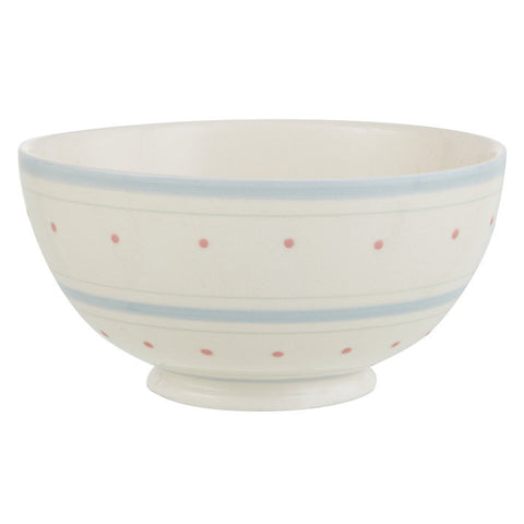 John Lewis Polly's Pantry French Bowl, Spot & Stripe, Natural, Dia.15cm