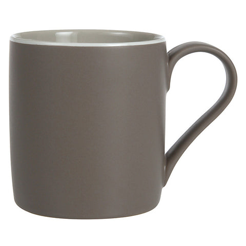 John Lewis Puritan Mug, Putty/Chocolate