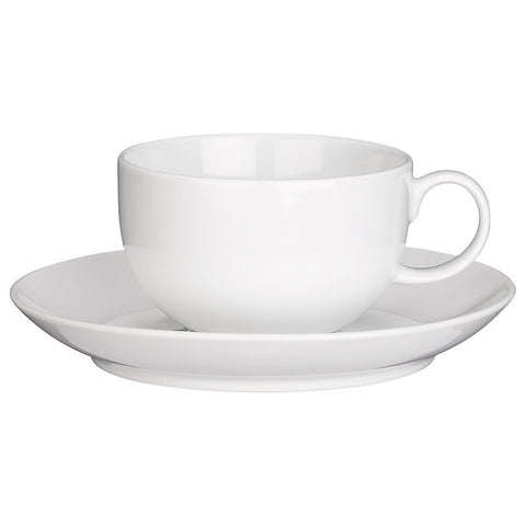 House by John Lewis Teacup/Cappuccino Saucer, Dia.16.5cm, White