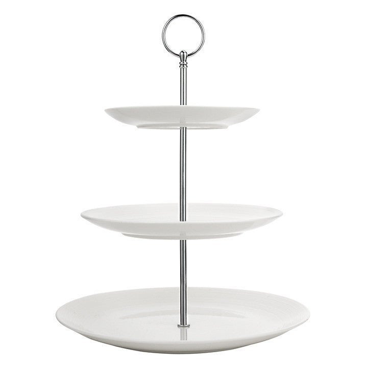 John Lewis Croft Collection Luna 3 Tier Cake Stand, White