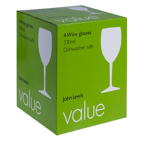 John Lewis The Basics Wine Glasses, Set of 4