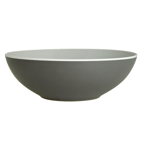 John Lewis Puritan Pasta Plate, Grey, Dia.25cm
