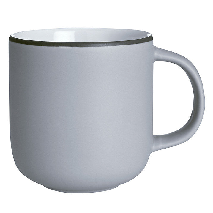 John Lewis Puritan Curved Mug, Light Grey