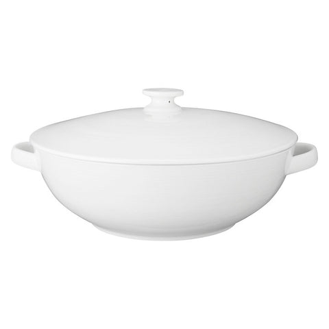 John Lewis Croft Collection Luna Covered Vegetable Dish, White