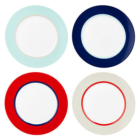 House by John Lewis Studio Side Plates, Set of 4, Multi