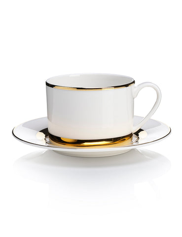 Luxe Banded Cup & Saucer Set