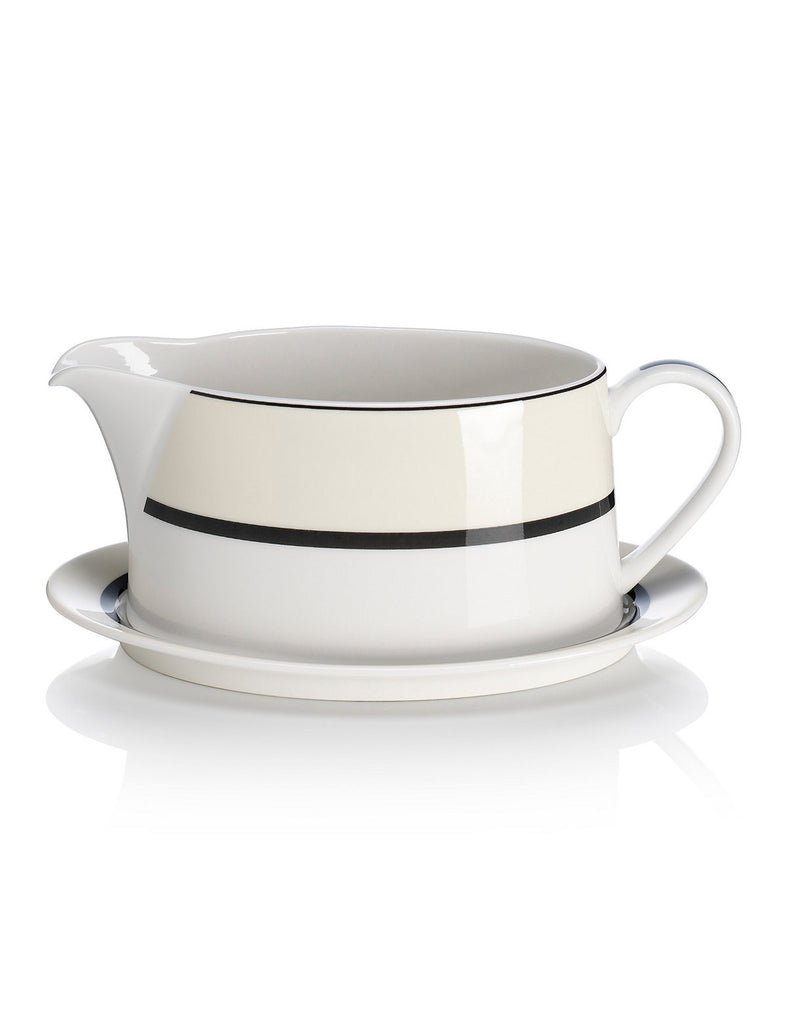 Manhattan Gravy Boat with Saucer