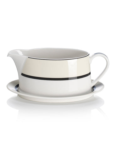 Manhattan Gravy Boat with Saucer