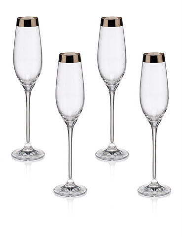 4 Hudson Flute Glasses