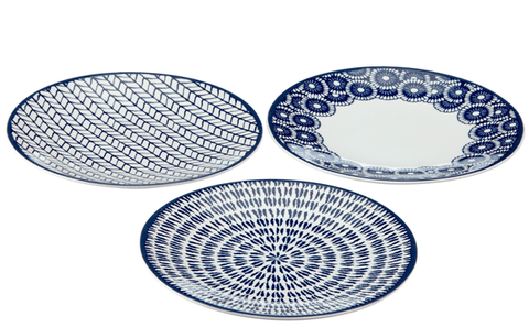 Indigo Tea Plates 3-pack