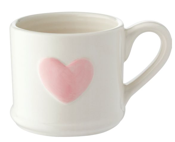 Waitrose Embossed Heart Mug
